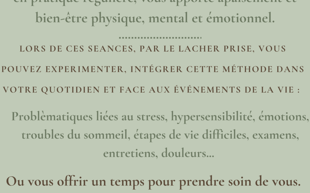 Youpi c’est la reprise des séances hebdo de sophro!